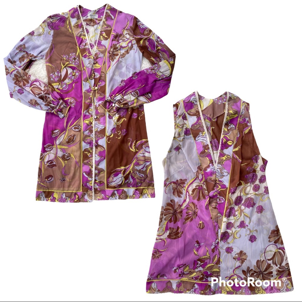 VTG 60’s Emilio Pucci Mod Psychedelic Set S - Picture 2 of 11